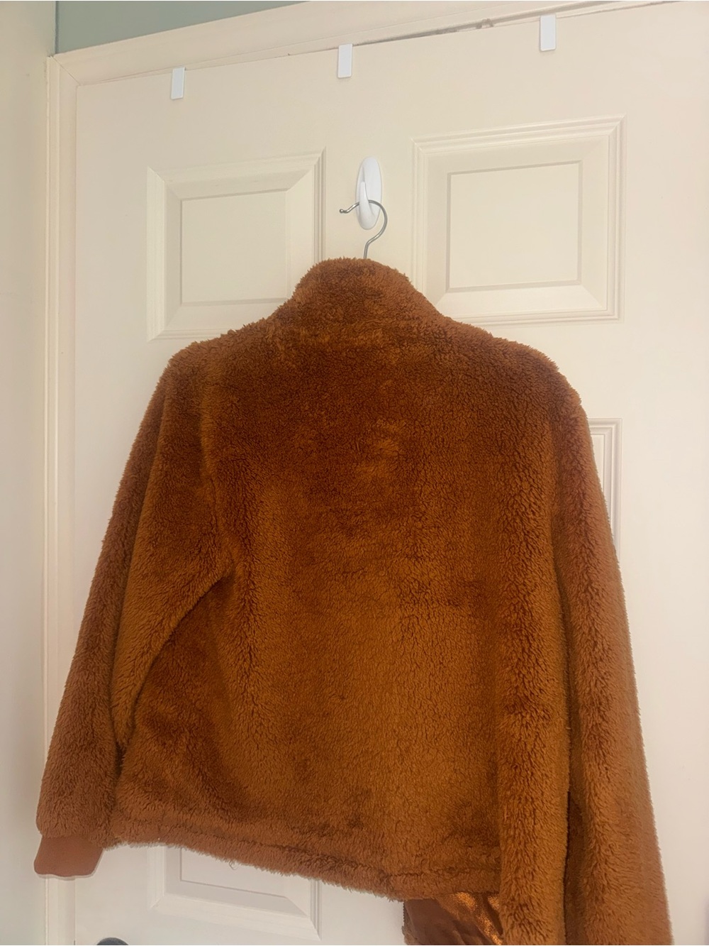 🐻✨J.Crew Teddy Fleece Jacket | Brown Sherpa Full Zip | Size Medium ✨ - Picture 6 of 8